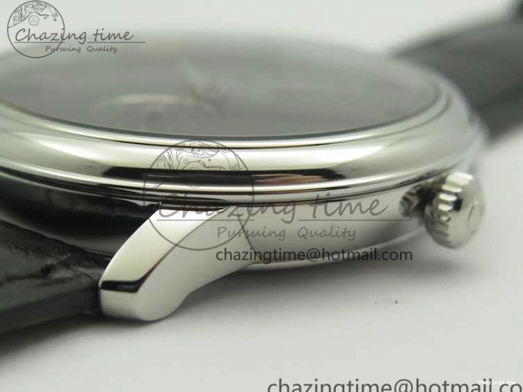 0316 De Ville Prestige Small Second TWF 1:1 Best Edition Black Dial on Black Leather Strap MIYOTA Resilient 8037